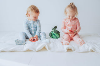 Bamboo Footie with 2-Way Zipper - Cake Pop Gingham Baby & Toddler Sleepwear KicKee Pants Size: Newborn