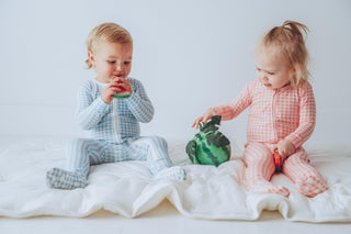Bamboo Footie with 2-Way Zipper - Cake Pop Gingham Baby & Toddler Sleepwear KicKee Pants Size: Newborn