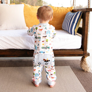 Farm Truck Romper Romper Seven Lantern Lane Size: 3M