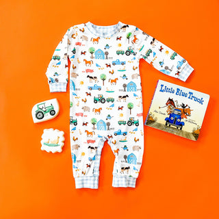 Farm Truck Romper Romper Seven Lantern Lane Size: 3M