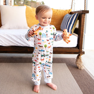 Farm Truck Romper Romper Seven Lantern Lane Size: 3M
