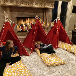 Baseball and Softball Teepee Tent Sleepover Party Kit, Baseball tee pee tent Slumber Party Glamping Set Chicky Chicky Bling Bling