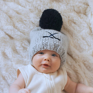 Hockey Beanie Hat for Baby & Kids - Ice Grey Huggalugs Size: S (0-6 months)