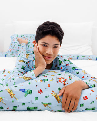 Bamboo Bed Sheet Set - Minecraft Chicken Jockey Bellabu Bear Bedding size: Twin