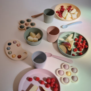 Silicone Suction Bowlsilicone tablewareMushieColor: Cambridge Blue