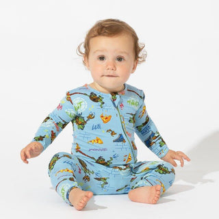 Bamboo Convertible Footie Romper - Teenage Mutant Ninja Turtles Pizza Baby & Toddler Sleepwear