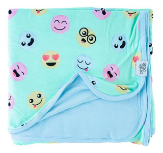 Baby Bamboo Nursery Blanket - Marley (Smiles) Swaddling & Receiving Blankets