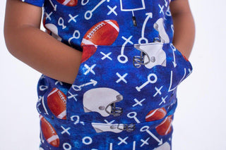 Boy's Bamboo Short Sleeve Hoodie and Pants Outfit Set - Troy (Football) Baby & Toddler Outfits