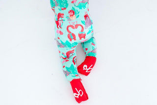 Boy's Bamboo Convertible Footie Romper - Arlo (Green Dinos) Baby & Toddler Sleepwear Birdie Bean Size: Newborn