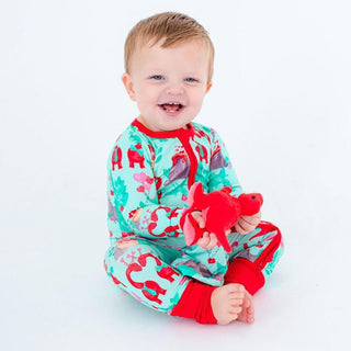 Boy's Bamboo Convertible Footie Romper - Arlo (Green Dinos) Baby & Toddler Sleepwear Birdie Bean Size: Newborn