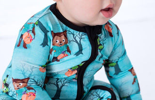 Boy's Bamboo Convertible Footie Romper - Jasper (Monsters and Werewolves)Birdie BeanSize: Newborn