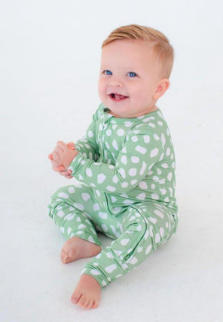 Convertible Footie Romper - Willow (Deer Dots) Baby & Toddler Sleepwear Birdie Bean Size: Newborn