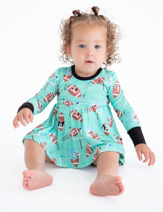 Girl's Bamboo Long Sleeve Twirl Bodysuit Dress - Elliot (Football) Baby & Toddler Dresses