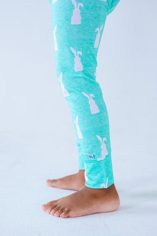 Bamboo Short Sleeve Pajama Set - Simon (Bunny On Mint) Baby & Toddler Sleepwear Birdie Bean Size: 2T