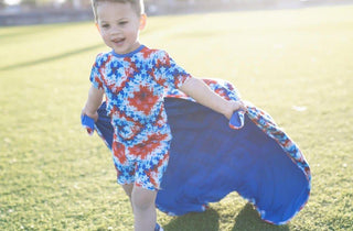 Bamboo Short Sleeve Pajama Set with Shorts - Maverick (Patriotic Tie Dye) Baby & Toddler Sleepwear