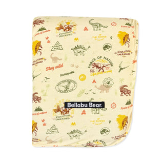 Bamboo Blanket - Jurassic Park Beige Bellabu Bear Size: 45 x 60 in
