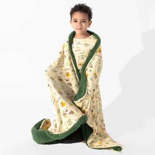 Bamboo Blanket - Jurassic Park Beige Bellabu Bear Size: 45 x 60 in