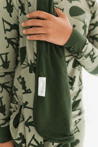 Bamboo Blanket - Army Men In My Jammers Size: One Size