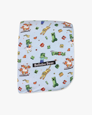 Bamboo Blanket - Minecraft Chicken Jockey Bellabu Bear Size: 45 x 60 in