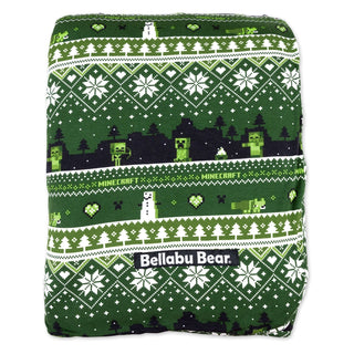 Bamboo Blanket - Minecraft Christmas Bellabu Bear Size: 45 x 60 in
