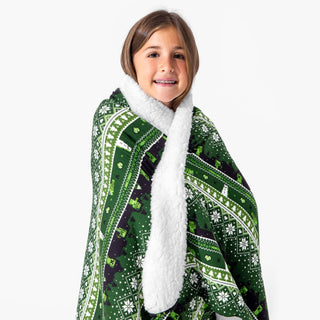Bamboo Blanket - Minecraft Christmas Bellabu Bear Size: 45 x 60 in
