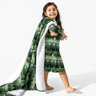 Bamboo Blanket - Minecraft Christmas Bellabu Bear Size: 45 x 60 in