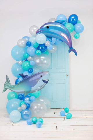 Underwater Blue Balloon Garland Kit Balloon Garlands Ellie's Party Supply Garland Length:: 5 Feet