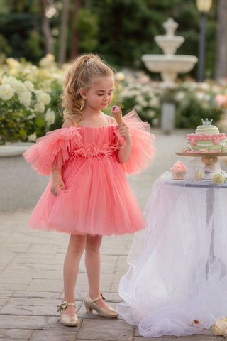 Blush Feather Fairy Tulle Dress Dresses Faeella Size: 2