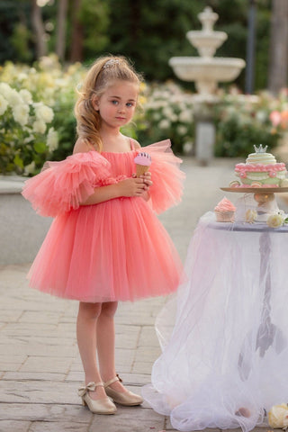 Blush Feather Fairy Tulle Dress Dresses Faeella Size: 2