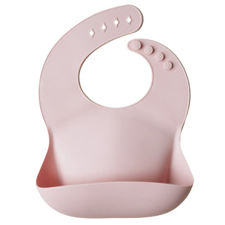Silicone Baby BibSilicone BibMushieColor: Blush