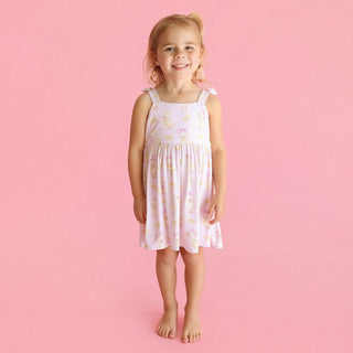 Bamboo Bow Babydoll Dress - Edwina (Chicks) Posh Peanut Size: 3T-4T
