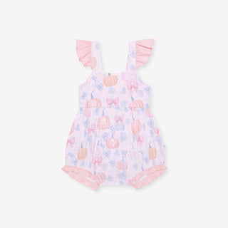 Bamboo Bow Back Bubble Romper - Posh Pumpkins