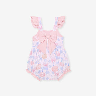 Bamboo Bow Back Bubble Romper - Posh Pumpkins