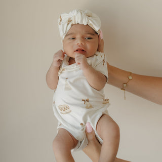 Short Sleeve Bamboo Snapsuit - Birthday Girl