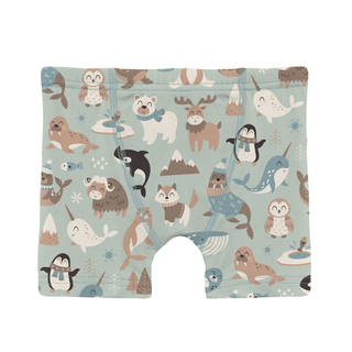 Bamboo Boxer Brief - Aloe Arctic Animals KicKee Pants Size: 2T-3T