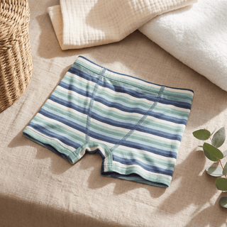 Bamboo Boxer Brief - Denim Stripe KicKee Pants Size: 2T-3T