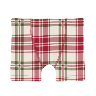 Bamboo Boxer Brief - Fireside Plaid KicKee Pants Size: 2T-3T