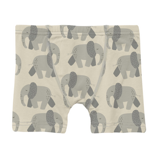 Bamboo Boxer Brief - Natural Elephants