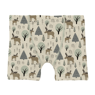 Bamboo Boxer Brief - Natural Forest Moose