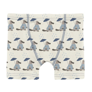 Bamboo Boxer Brief - Natural Rainy Day Platypus KicKee Pants Size: 2T-3T