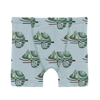 Bamboo Boxer Briefs (Set of 3) - Dove Surf, Shore with Pistachio & Spring Sky Chameleon Boys Underwear KicKee Pants Size: 2T-3T