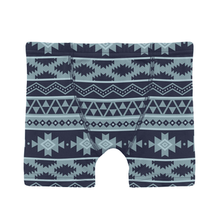 Bamboo Boxer Briefs (Set of 3) - Fall Vibes Stripe, Peacoat & Peacoat Mayan PrintKicKee PantsSize: 2T-3T