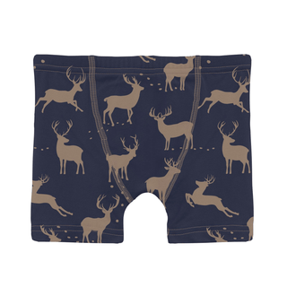 Bamboo Boxer Briefs (Set of 3) - Peacoat Elk, Peacoat & Spring Sky Winter Woodland KicKee Pants Size: 2T-3T