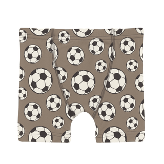 Bamboo Boxer Briefs (Set of 3) - Natural Sports Gear, Natural & Portabella Soccer KicKee Pants Size: 2T-3T
