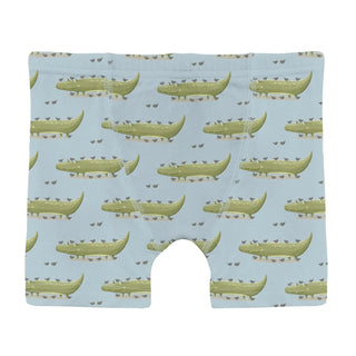 Bamboo Boxer Brief - Spring Sky Croc & Friends KicKee Pants Size: 2T-3T