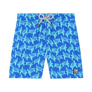 Shorts - Blue & Ice Green Turtlesclassic swim shortsTom & TeddySize: 1-2