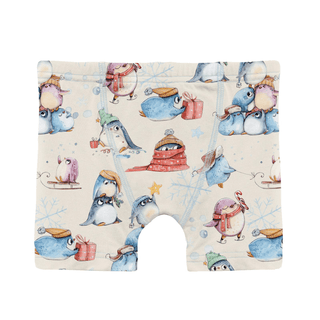 Bamboo Boxer Brief - Natural Silly Penguins KicKee Pants Size: 2T-3T