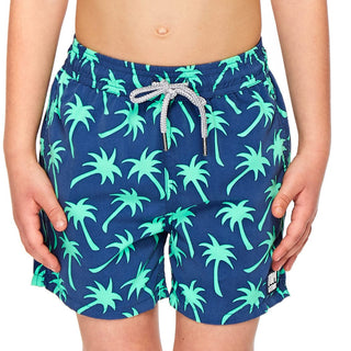 Shorts - Navy & Spring Green Palmsclassic swim shortsTom & TeddySize: 1-2