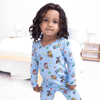 Boy's Bamboo Long Sleeve Pajama Set - PAW Patrol: Varsity Baby & Toddler Sleepwear Bellabu Bear Size: 4T