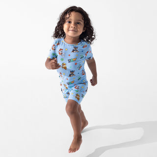 Boy's Bamboo Short Sleeve Pajama Set with Shorts - PAW Patrol: Varsity Baby & Toddler Sleepwear Bellabu Bear Size: 4T